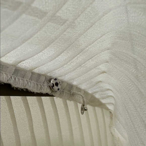 Polo by Ralph Lauren Cream Lace-Front Ruffled High-Neck Blouse Size 4 - Picture 8 of 14